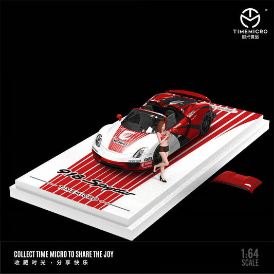 Timemicro Porsche 918 Spyder LeMans (Red) With Figure