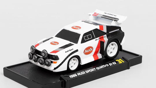 Cocoland Toys Muscle Machines 1986 Audi Sport Quattro S1 E2 1:64 scale model front three-quarter view