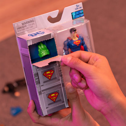DC Comics, 4-Inch SUPERMAN Action Figure with 3 Mystery Accessories, Adventure 1