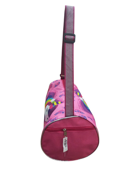 Happile Unicorn Design purple/pink Kids Duffle shoulder bag for school/travelling/sports/Picnic - 9.8 Inches