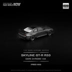 POPRACE SKYLINE GT-R R33 - DARK CHROME 1:64 SCALE