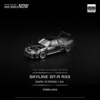 POPRACE SKYLINE GT-R R33 - DARK CHROME 1:64 SCALE
