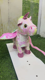 Unicorn With Glittery Silvery Horn And Hooves