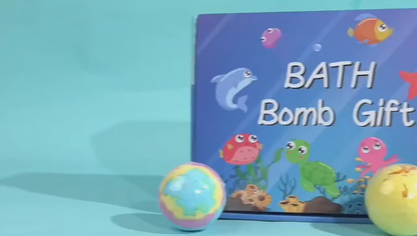 Bath Bombs (Fruit-Scented fizzies) (Animals) (Ocean Animals) (Mermaid) Gift (12 Surprise Toy Inside) Bathbombs