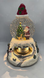 Musical Santa Out Of The Chimney Water Globe