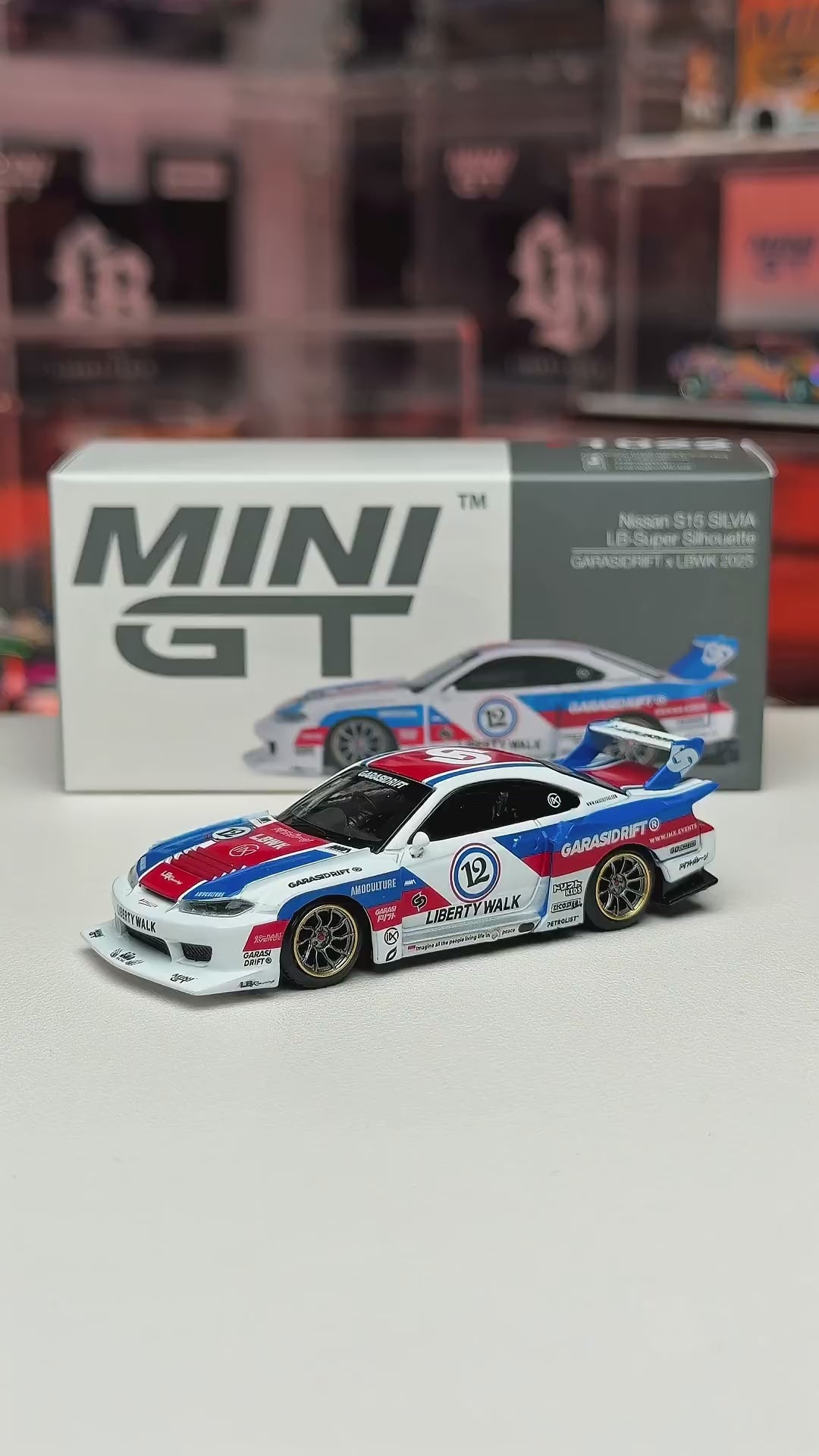 MINI GT Nissan LB-Super Silhouette S15 SILVIA GARASIDRIFT x LBWK 2025