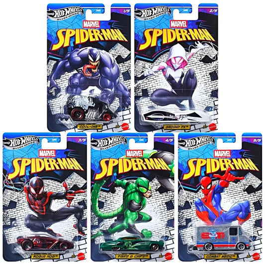 HOT WHEELS SILVER SERIES MARVEL SPIDER-MAN 2026 ( SET OF 5 )
