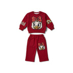 Girls Daisy Duck Fleece Long Sleeve Sweatshirt and Sweatpants Set