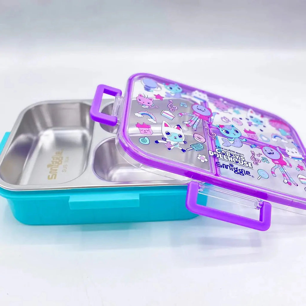 Smiggle Gabby's Dollhouse Lunch Box | Stainless Steel | 23x17x6.5cm
