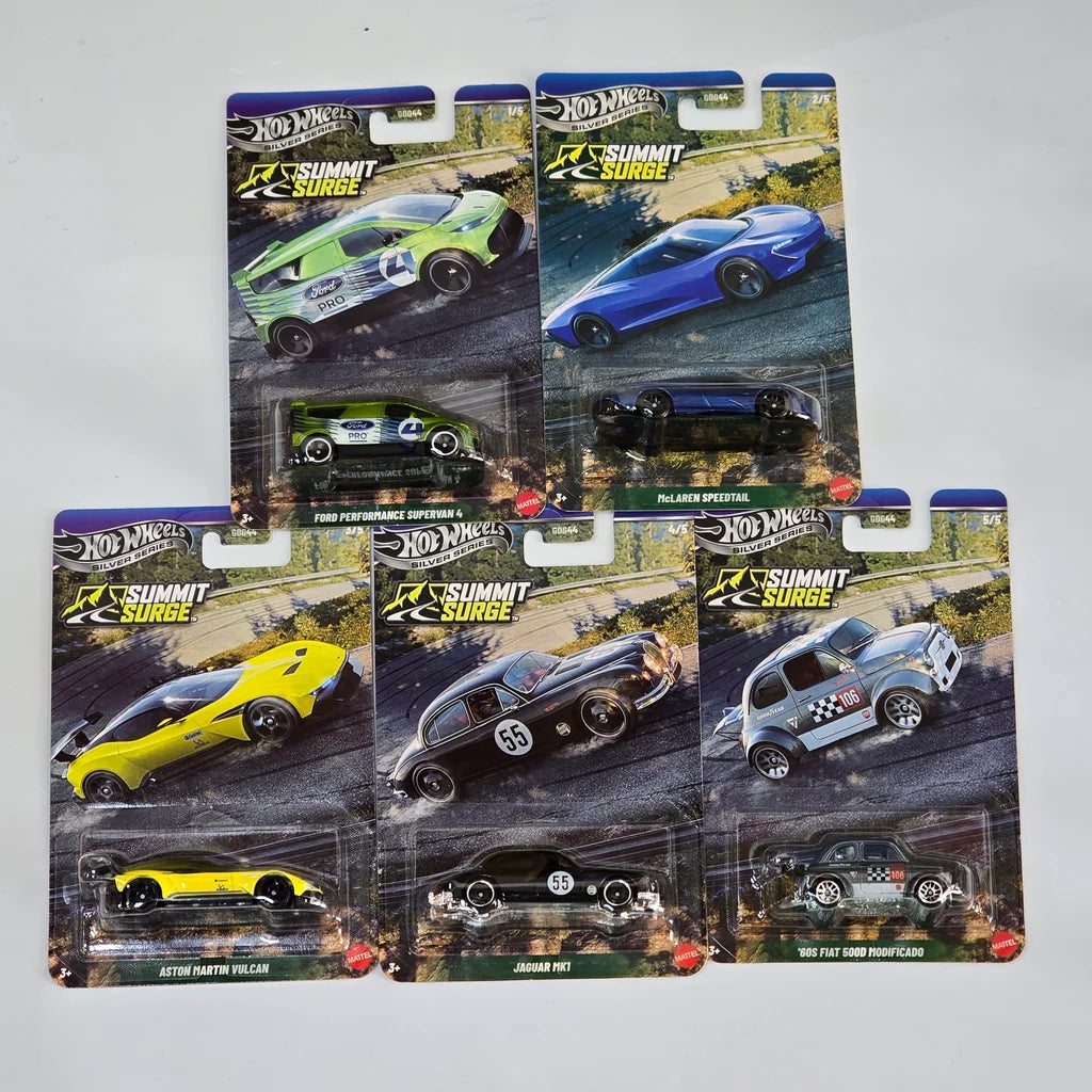 Hot Wheels Silver Series – Summit Surge (2026) Set of 5 1:64 Scale Model Cars