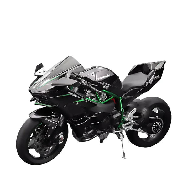 XLG 1/6 Scale Kawasaki Ninja H2R Diecast Motorcycle Model with Display Stand Premium Collector's Die Cast Bike
