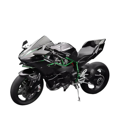 XLG 1/6 Scale Kawasaki Ninja H2R Diecast Motorcycle Model with Display Stand Premium Collector's Die Cast Bike