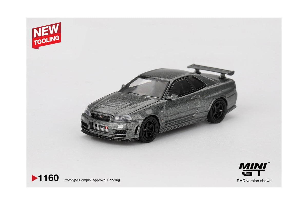 MINI GT Nissan Skyline GT-R R34 NISMO CRS Dark Metal Gray