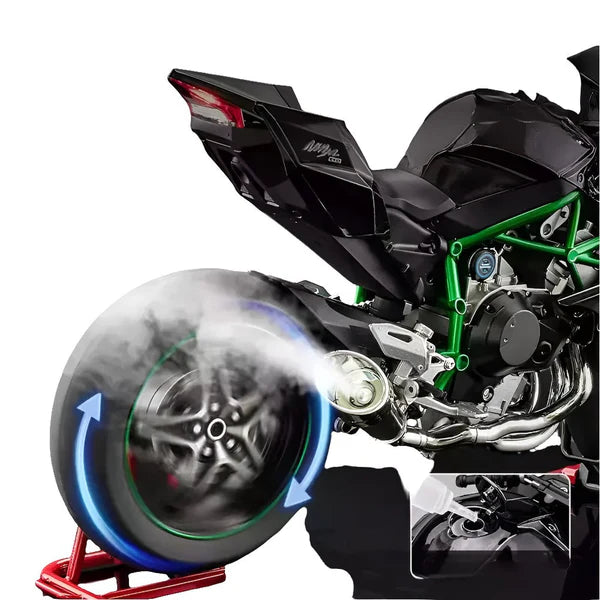 XLG 1:6 Scale Kawasaki Ninja H2R Diecast Motorcycle Model with Display Stand Premium Collector's Die Cast Bike