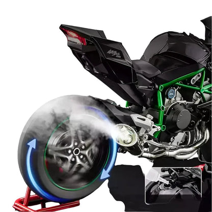 XLG 1/6 Scale Kawasaki Ninja H2R Diecast Motorcycle Model with Display Stand Premium Collector's Die Cast Bike