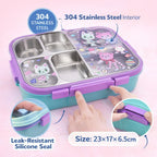 Smiggle Gabby's Dollhouse Lunch Box | Stainless Steel | 23x17x6.5cm