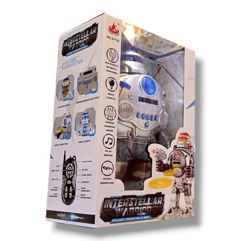 Interstellar Warrior Robot retail box showing product features and packaging Cocoland Toys