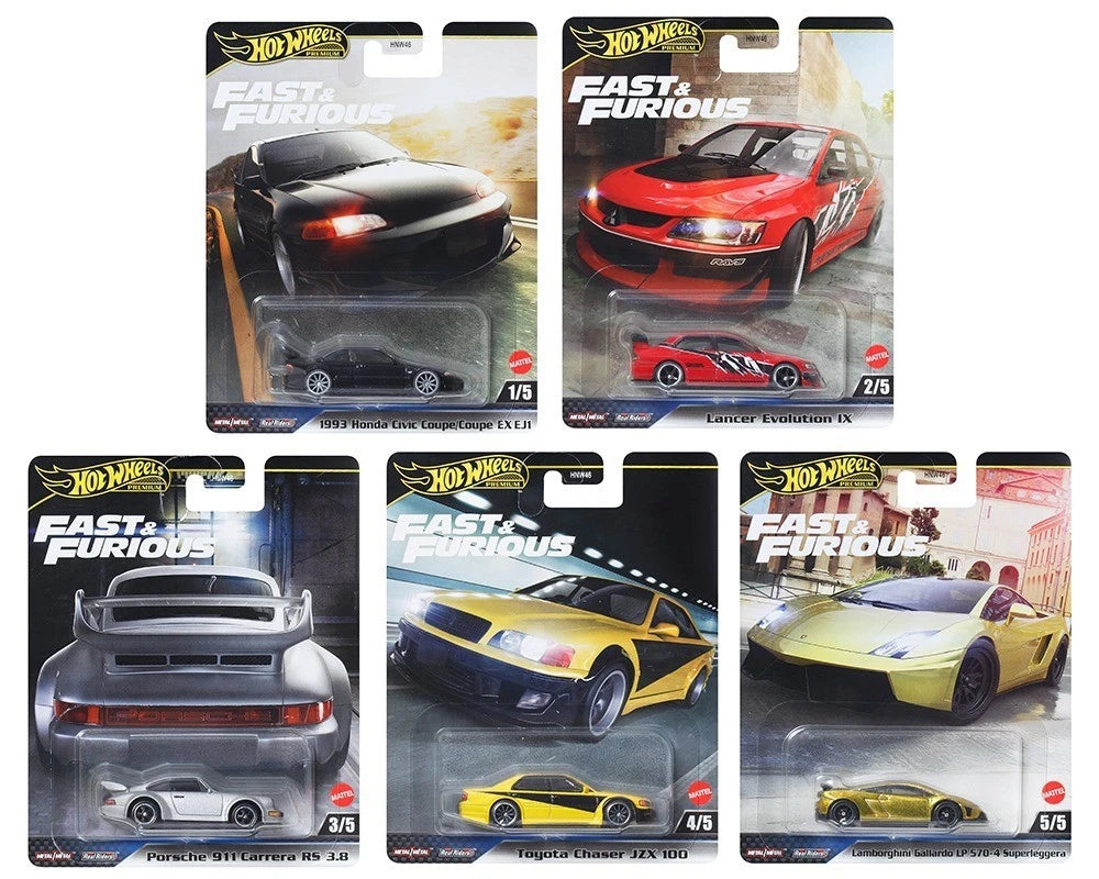 Hot Wheels 2025 Fast And Furious Premium M Assortment ( Set of 5 )