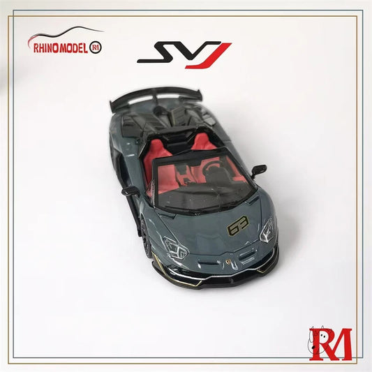 RHINO Model 1:64 Scale Lamborghini SVJ Roadster