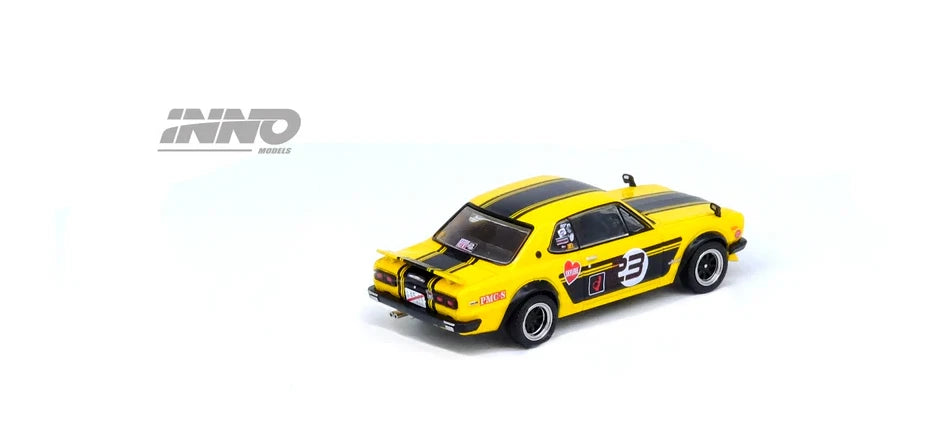 INNO64 NISSAN SKYLINE 2000 GT-R KPGC10 IN64-KPGC10-YL23 Outlaw Style Sealed GTR