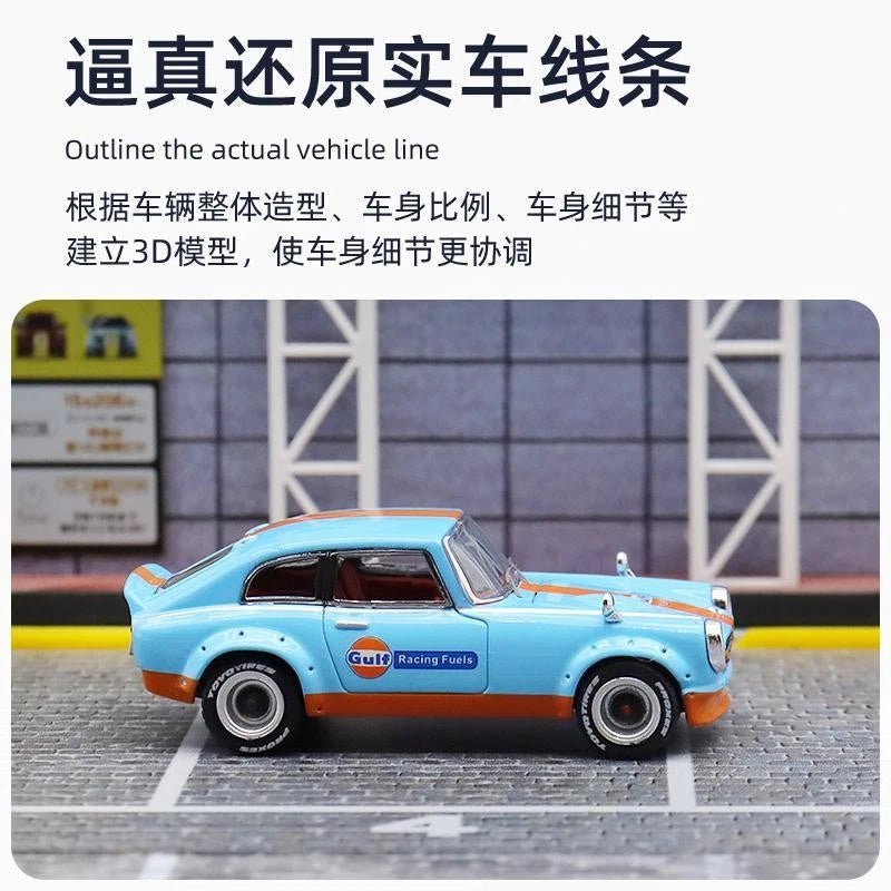 Mortal Honda S800 Gulf Livery 1:64 Scale Die Cast Car