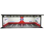 1:64 Scale Racer Diorama Car Garage Model Lighting Car Parking Lot Scene Display Model