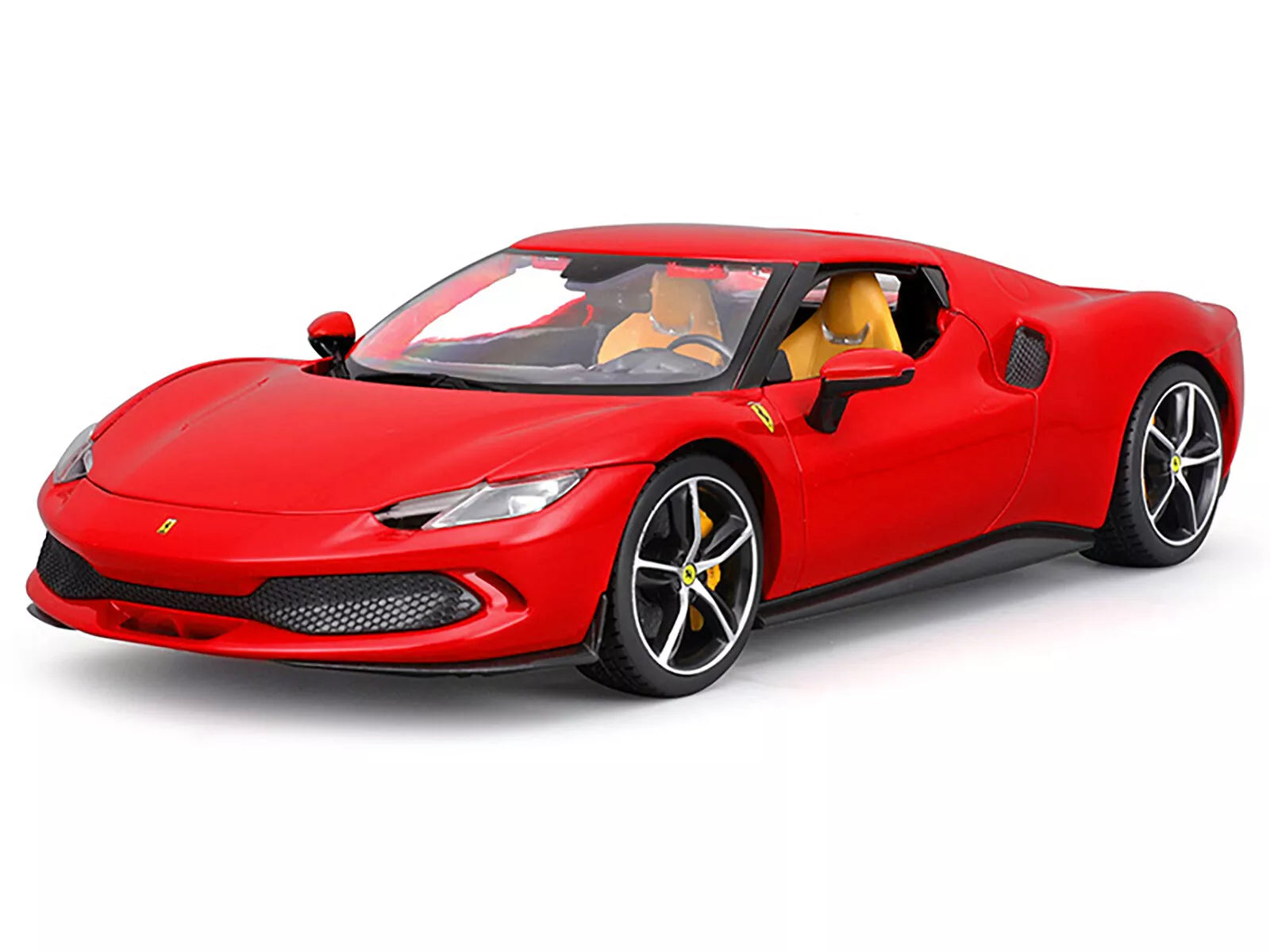 Bburago Ferrari 296 GTB Red Supercar Side View Cocoland Toys