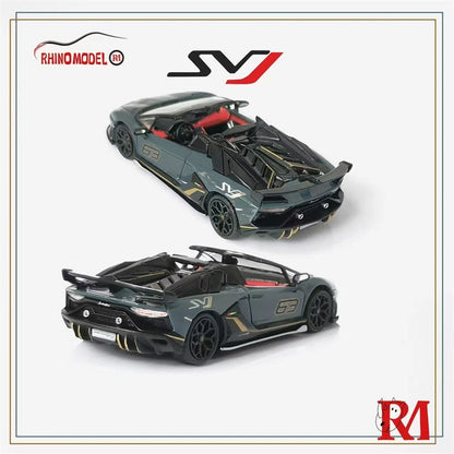 RHINO Model 1:64 Scale Lamborghini SVJ Roadster