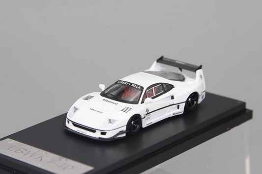 Street Weapon 1/64 Scale Ferrari F40 LBWK White Diecast Car