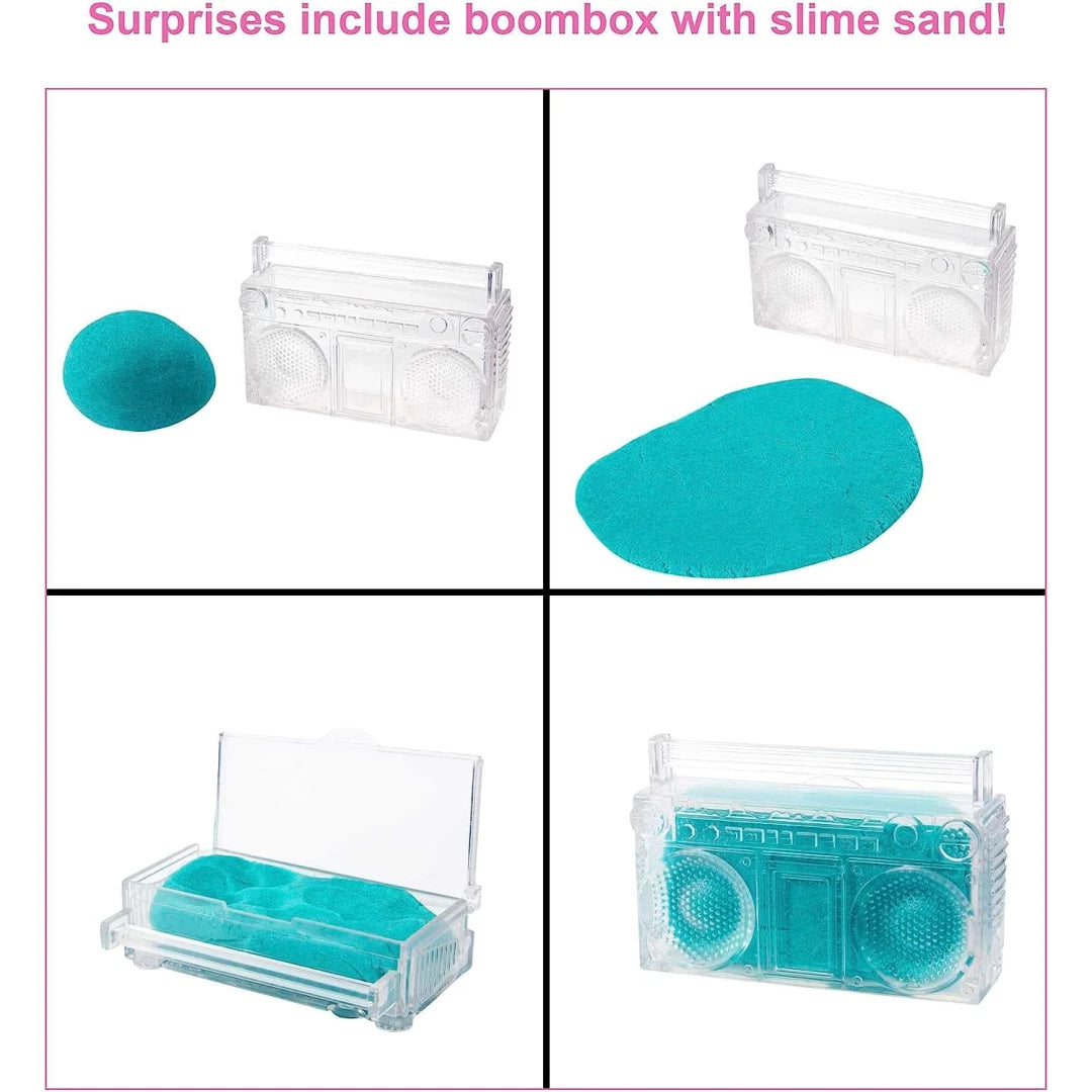 Barbie Color Reveal Totally Neon Fashions Doll with Blue-Streaked Brun ...