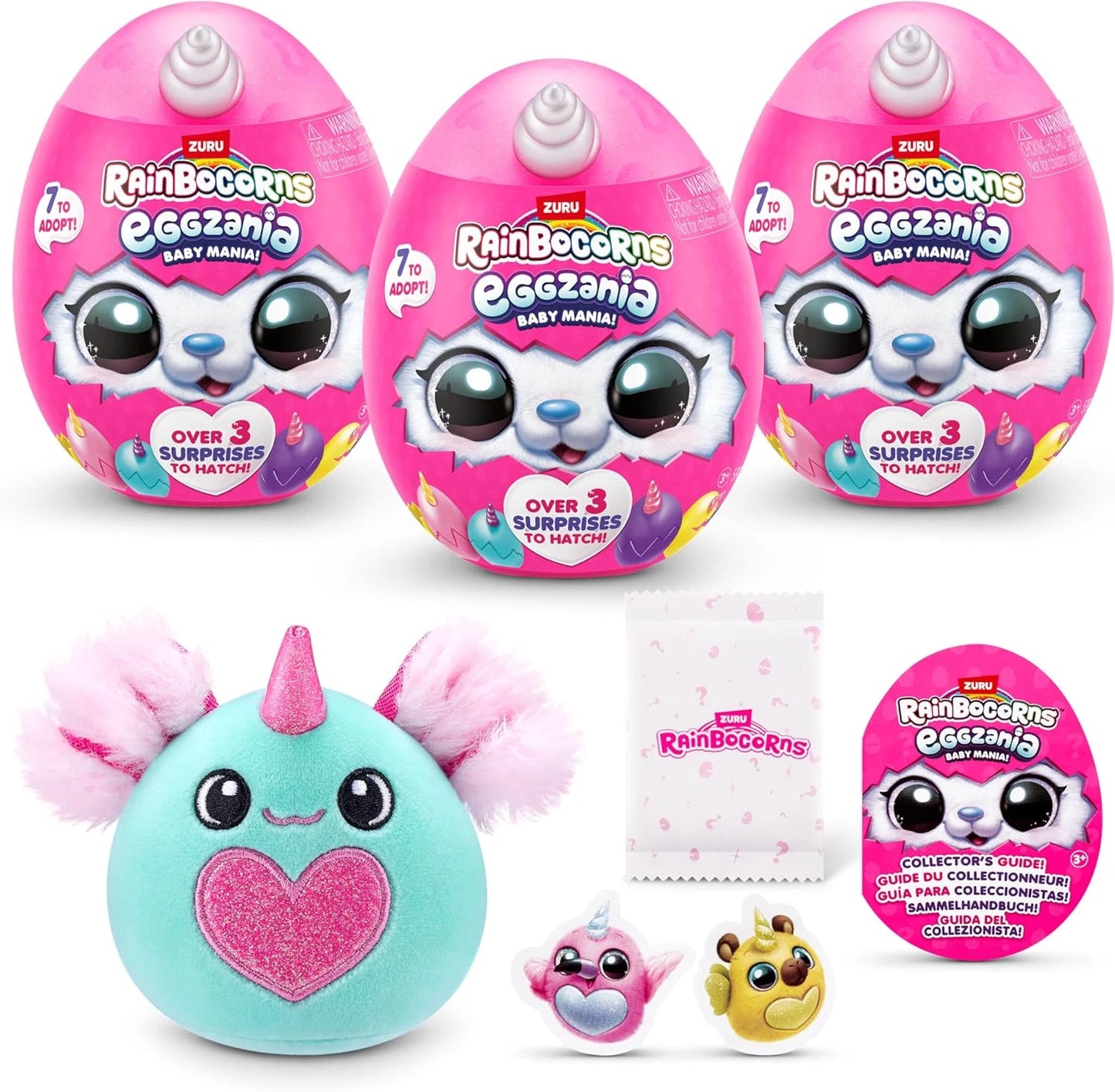 Rainbocorns Eggzania Baby Mania Plush Surprise Unboxing with Animal Soft Toy New