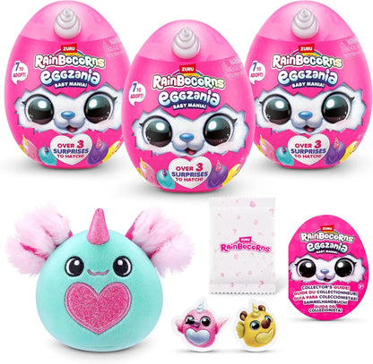 Rainbocorns Eggzania Baby Mania Plush Surprise Unboxing with Animal Soft Toy New