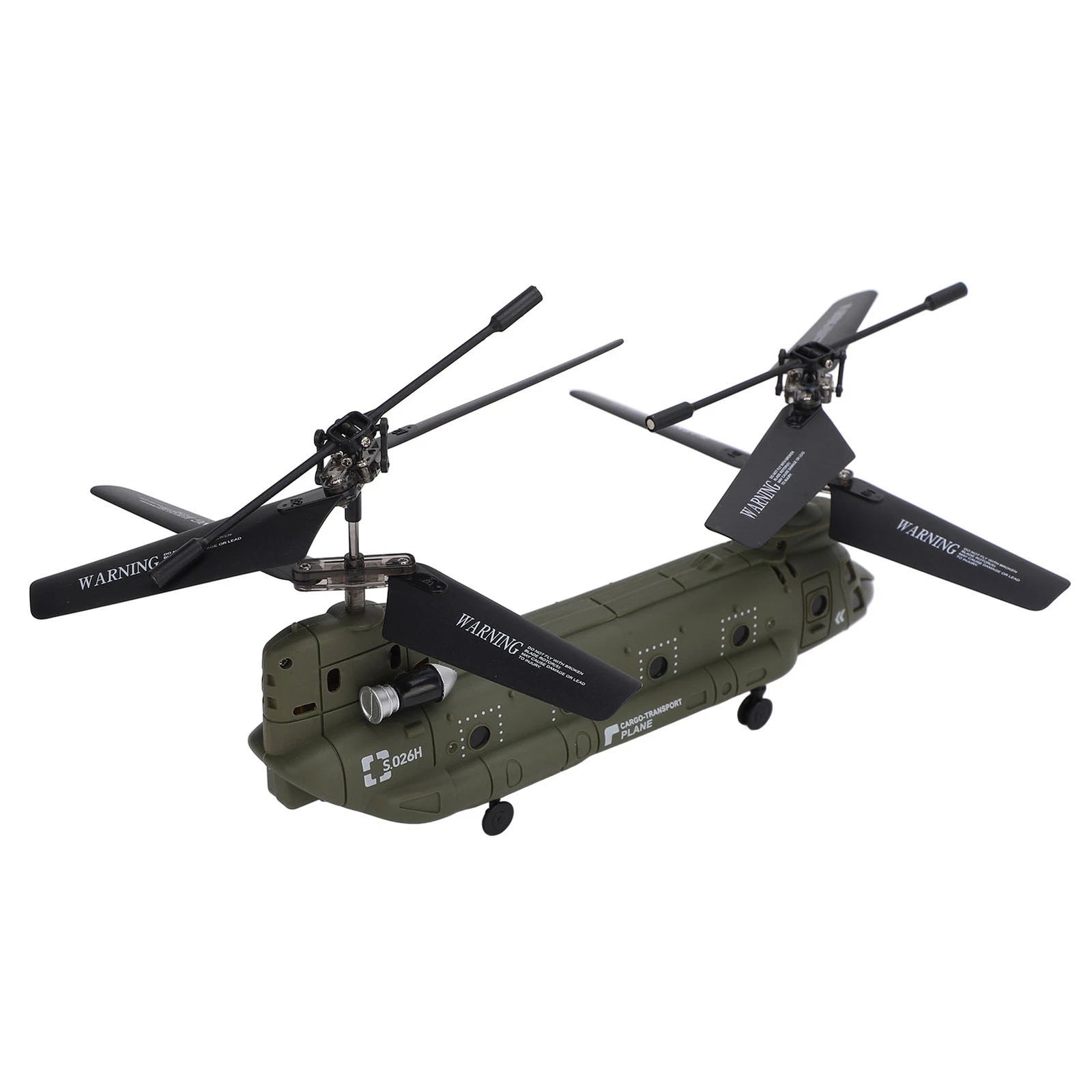 RC Helicopter for Adults, RC Military Helicopter 2.4G 3CH Dual-Rotor Transport Gyro Stabilized RC Airplane Aircraft Model S026H