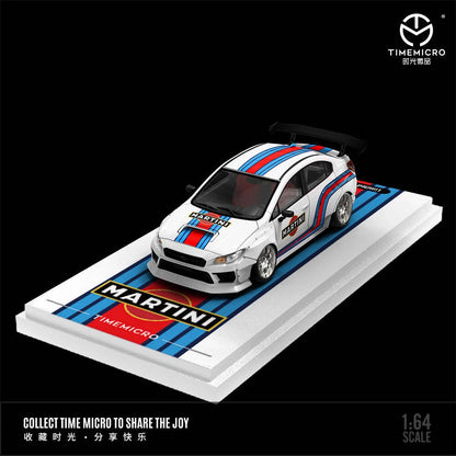 TIMEMICRO 1:64 Subaru WRX-STI Martini Livery With Character ( Limited Edition 264/ 999 )