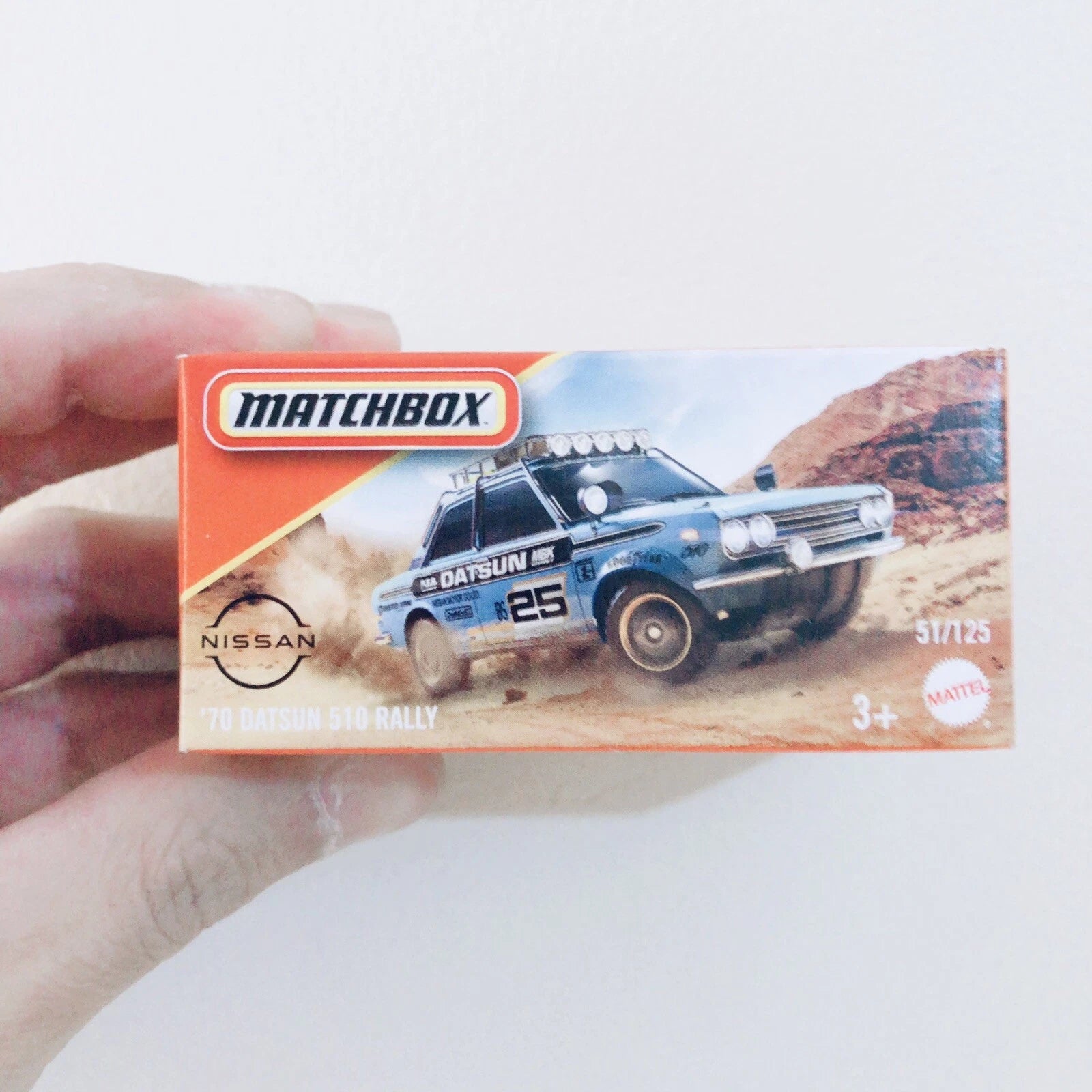 Matchbox Power Grab '70 Datsun 510 Rally #51/125 Light Blue 1:64