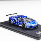 King Model 1/64 Lamborghini Aventador LP700 LB luminous Blue Diecast Car Model