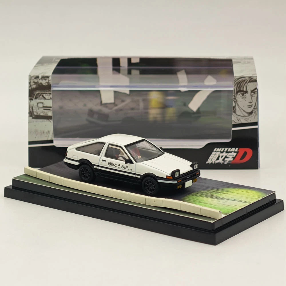 Hobby Japan 1/64 Toyota SPRINTER TRUENO GT APEX AE86 INITIAL D White HJ643008DB