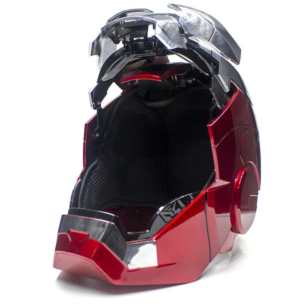 Iron Man Mark 5 Wearable Electronic Helmet 1:1 With Voice Remote and Touch Controls Red Color