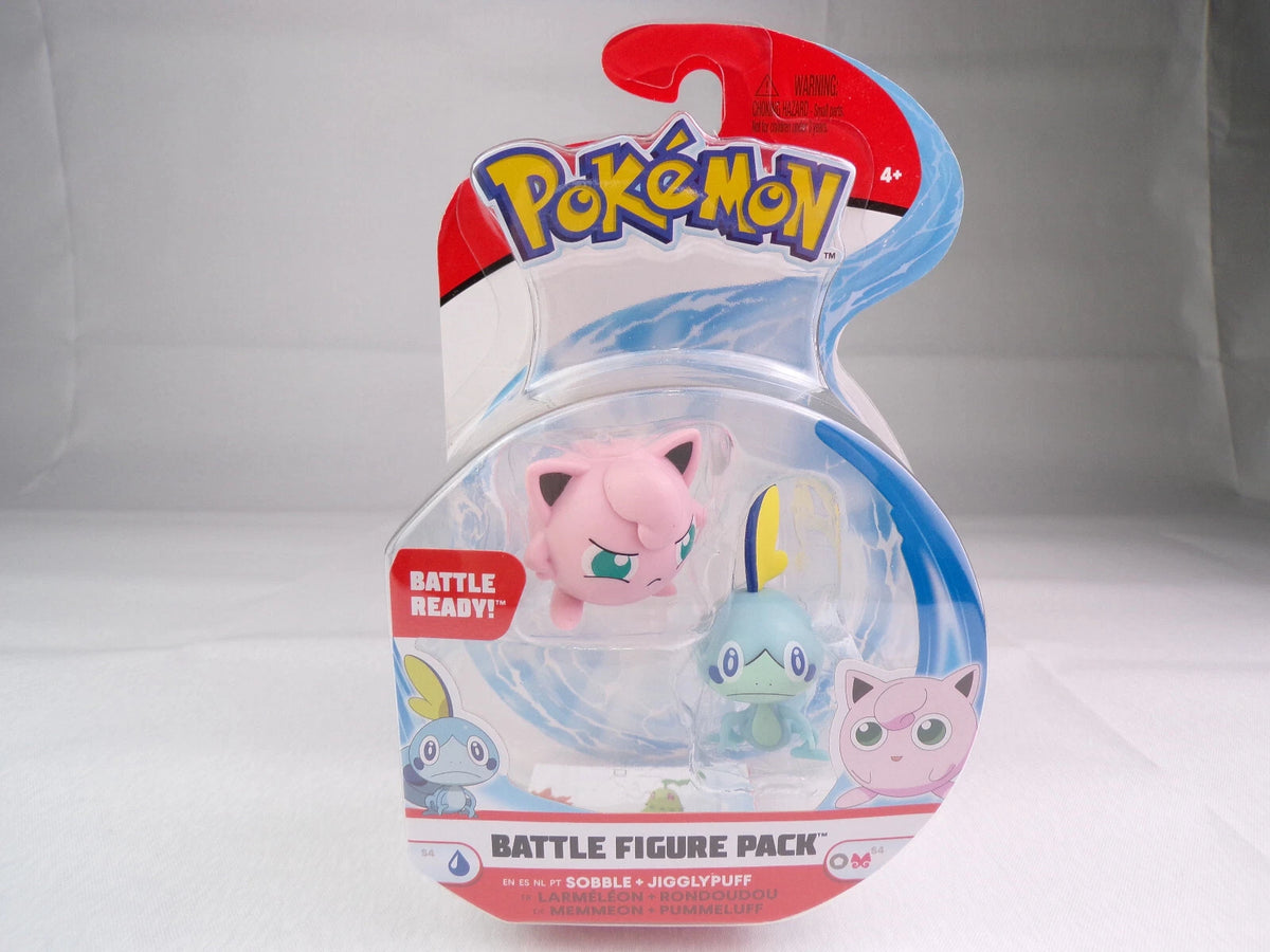 Official POKEMON Battle Figure 2 Pack - Sobble And Jigglypuff Battle Figures