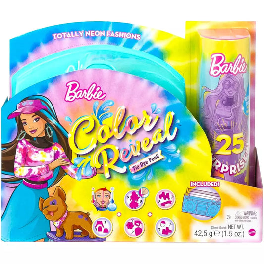 Barbie Color Reveal Totally Neon Fashions Doll with Blue-Streaked Brunette Hair
