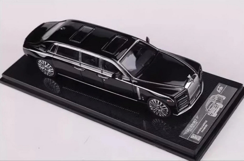 Rolls-Royce Phantom VIII Mansory Ewb Black Diecast car Model 1/64