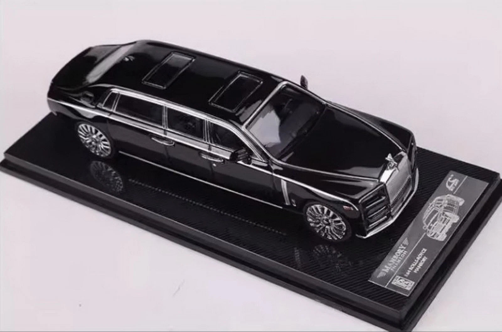Rolls-Royce Phantom VIII Mansory Ewb Black Diecast car Model 1/64