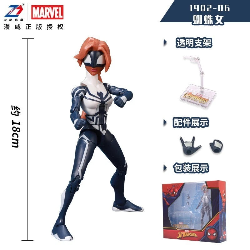 Spider Man Action Figures Spider-Woman Marvel Genuine License Home Decor Gift