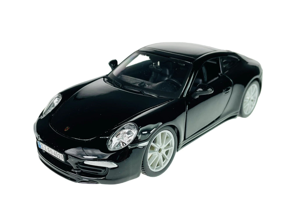 Bburago Porsche 911 Carrera S Black 1:24 Diecast Model Front View Cocoland Toys