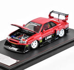 SW 1:64 Red Nissan Skyline LB-ER34 Super Silhouette Model Diecast Metal Car