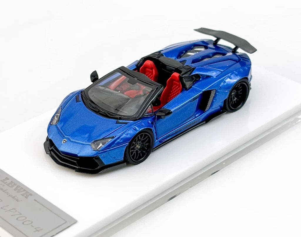 RM 1:64 Blue Aventador LP700-4 LBWK Sports Model Diecast Collect Car