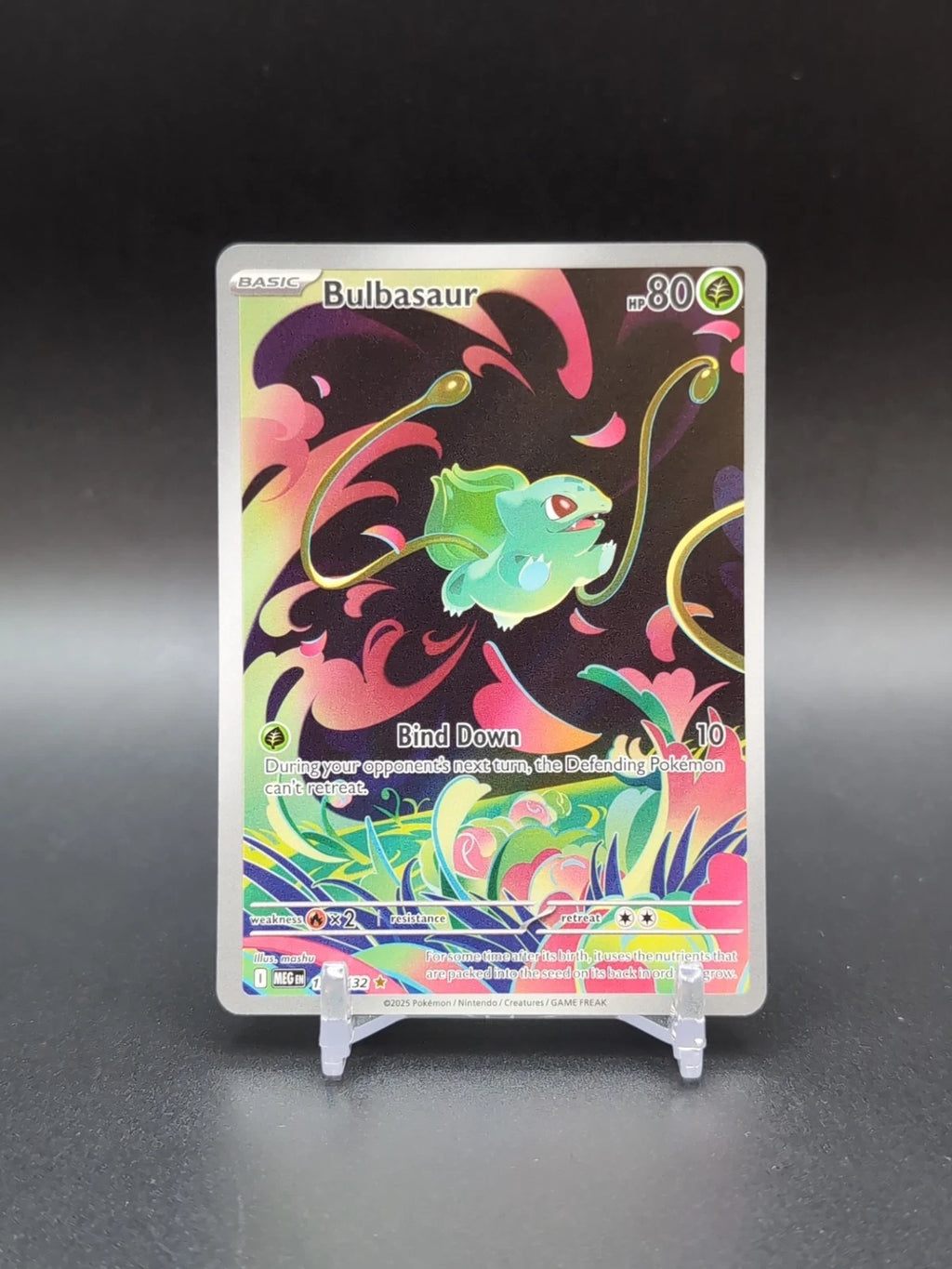 Cocoland Pokémon Bulbasaur Illustration Rare Trading Card Front View