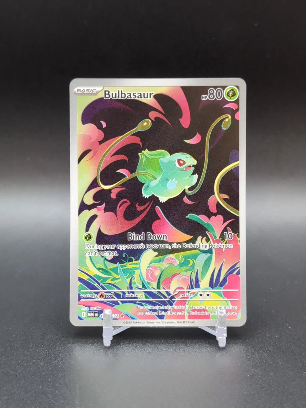 Cocoland Pokémon Bulbasaur Illustration Rare Trading Card Front View