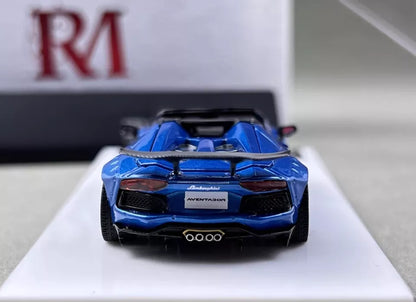 RM 1:64 Blue Aventador LP700-4 LBWK Sports Model Diecast Collect Car