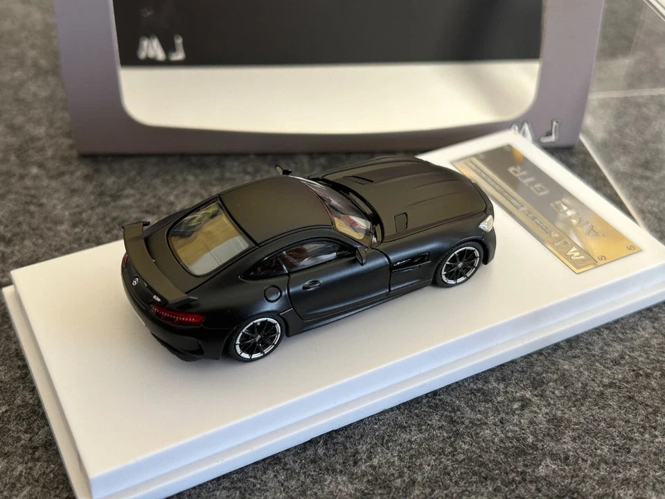 MJ 1:64 Black AMG GTR Coupe Super Racing Sport Model Diecast Metal Car